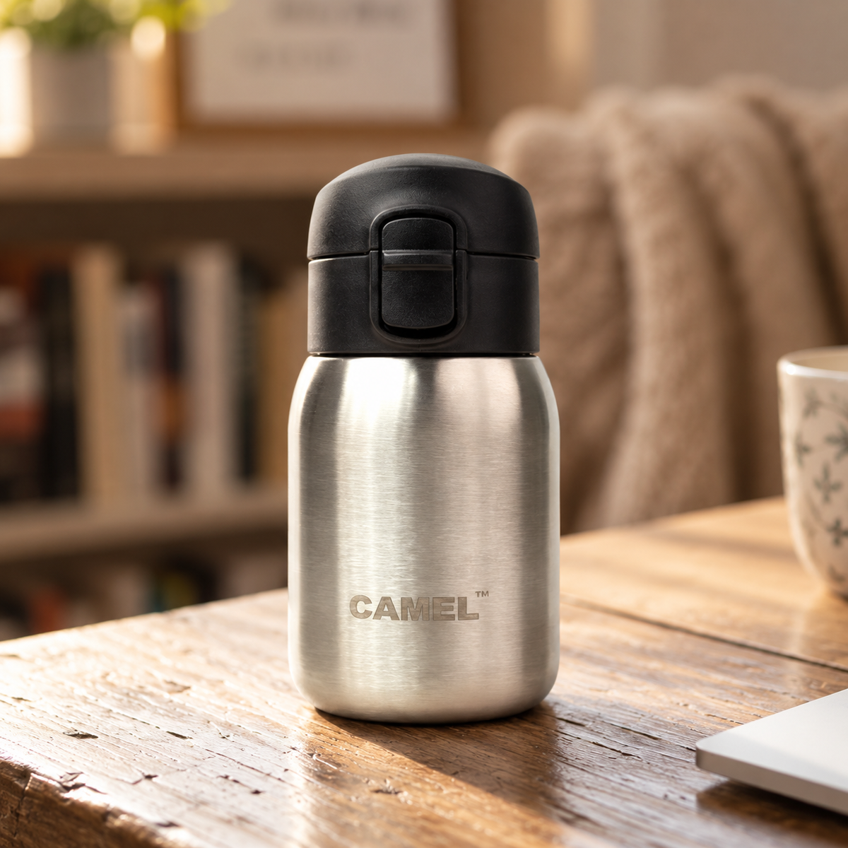 India's Most Smallest - Mojo Hot & Cold 180 ML Mini Vacuum Bottle - Silver
