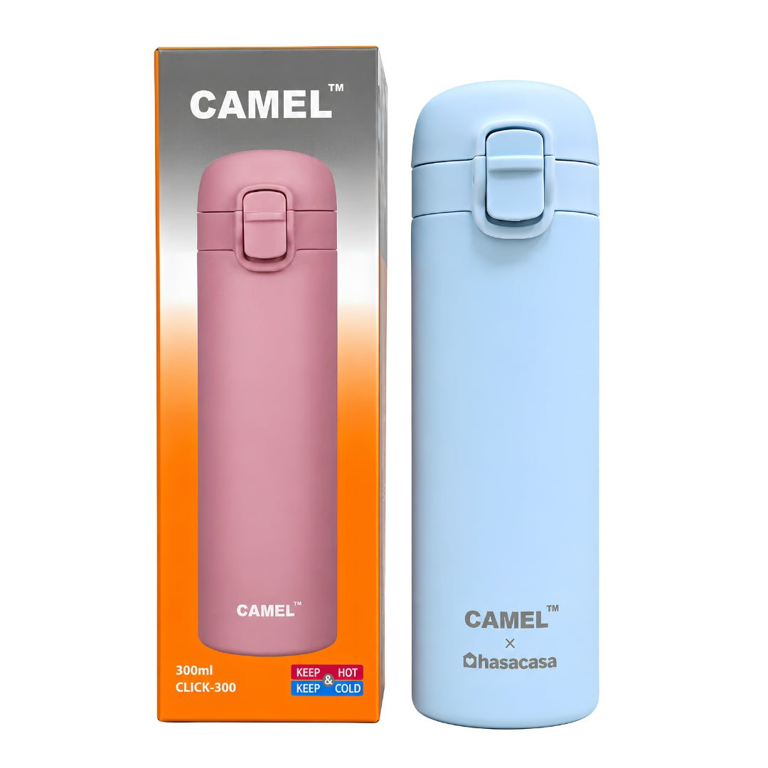 Click Vaccum Flask 300ML - Baby Blue