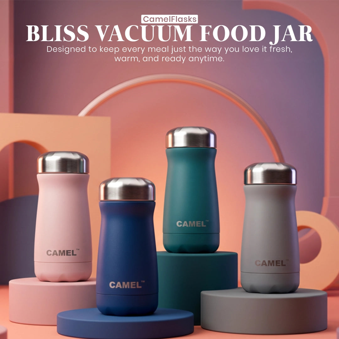Bliss Double Wall Vacuum Food Jar - India's Bestselling Vacuum Food Jar | Pack of 2