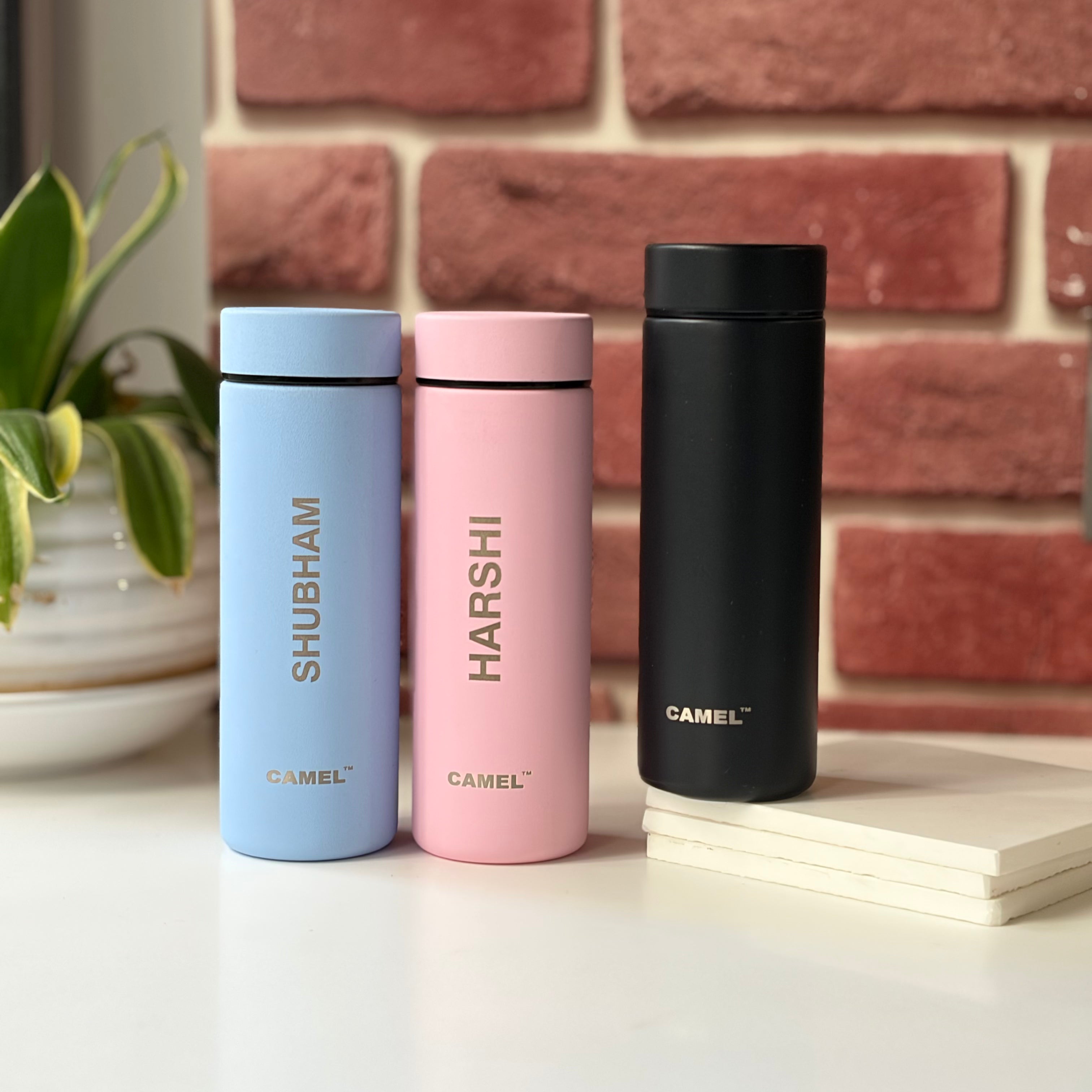 Personalised MINI 130 Vacuum Flask - World's Smallest Vacuum Flask - Midnight Black