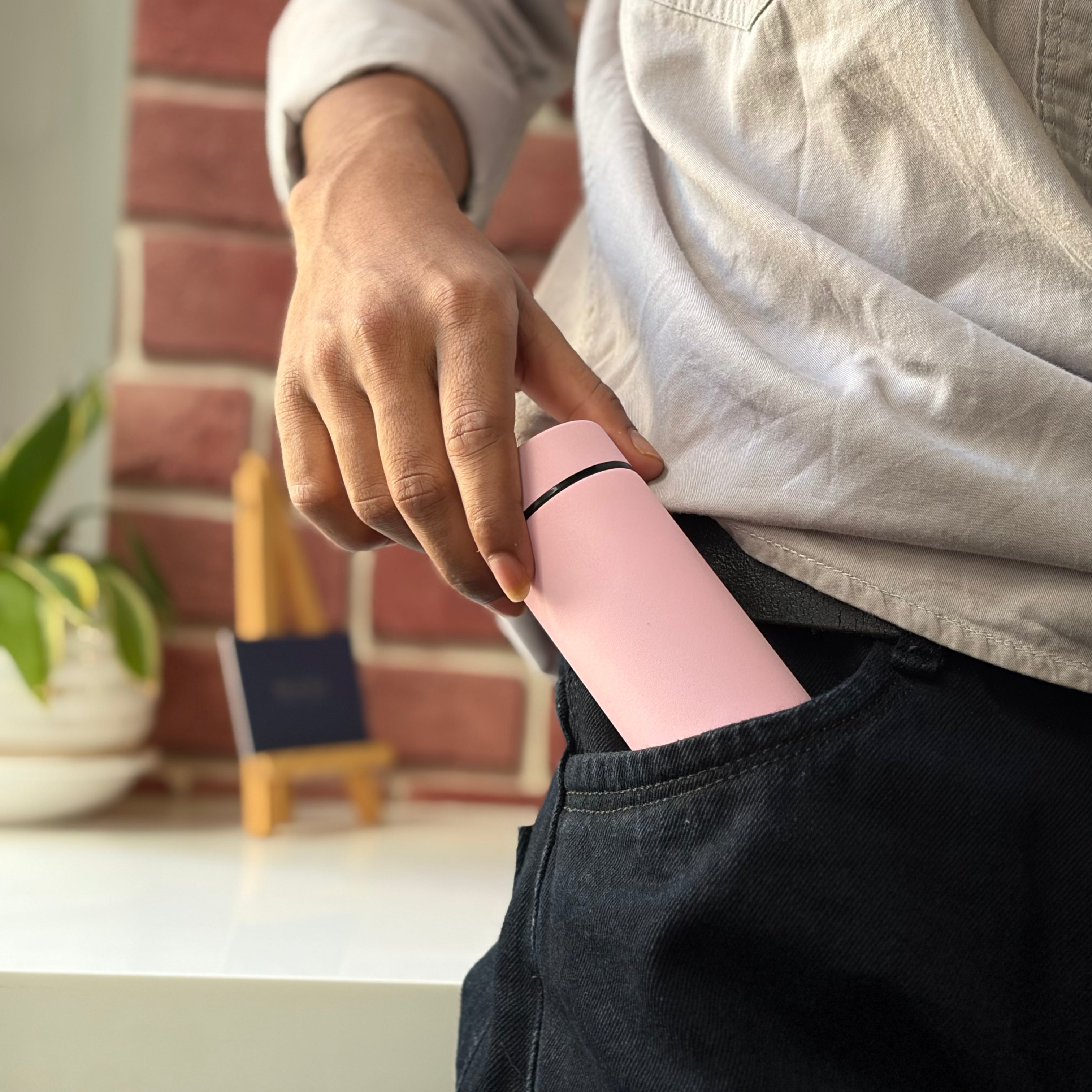 Personalised MINI 130 Vacuum Flask - World's Smallest Vacuum Flask - Midnight Black