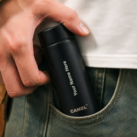 Personalised MINI 130 Vacuum Flask - World's Smallest Vacuum Flask - Midnight Black