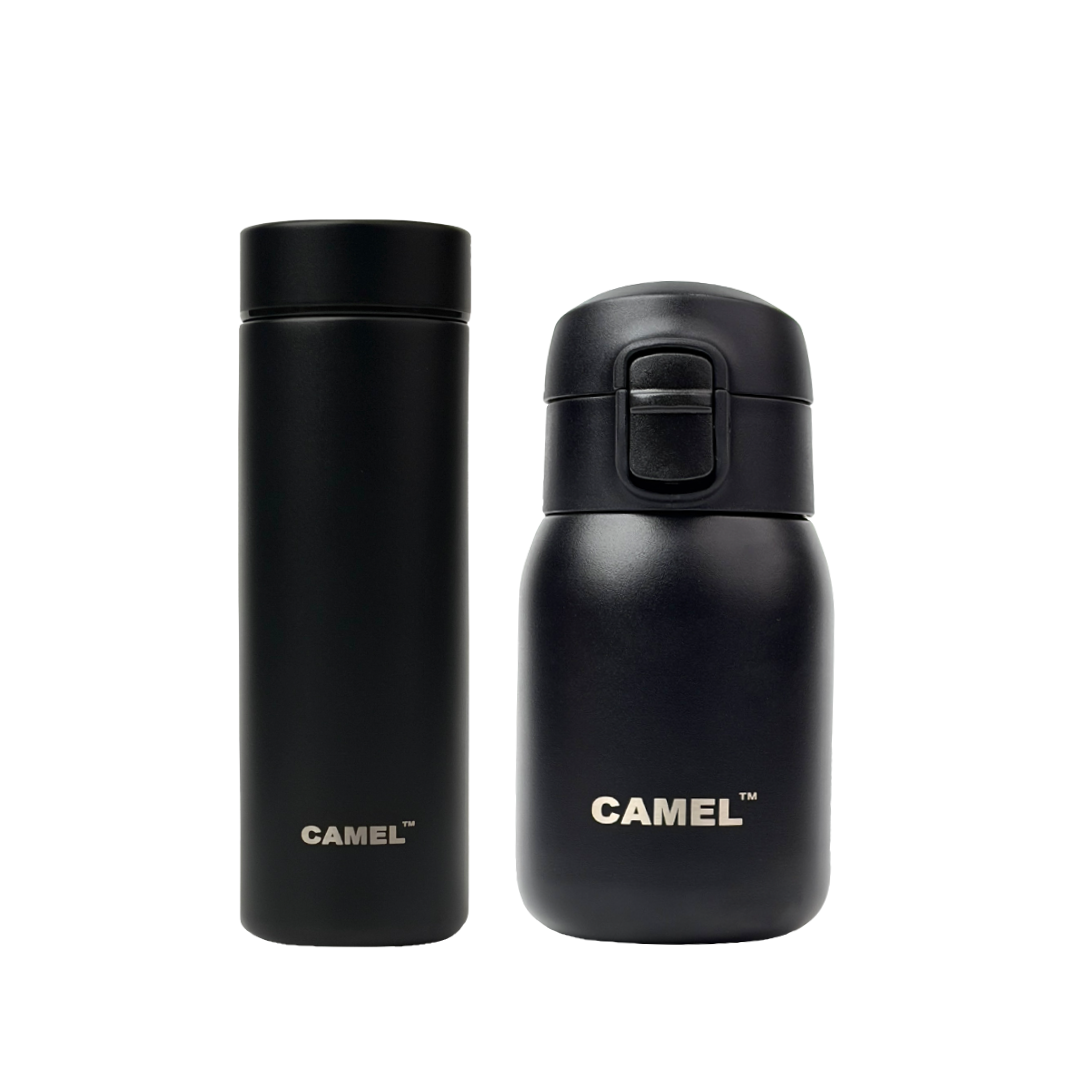 Mojo 220 ML & Mini 130 ML Mini Vacuum Bottle Combo - Black