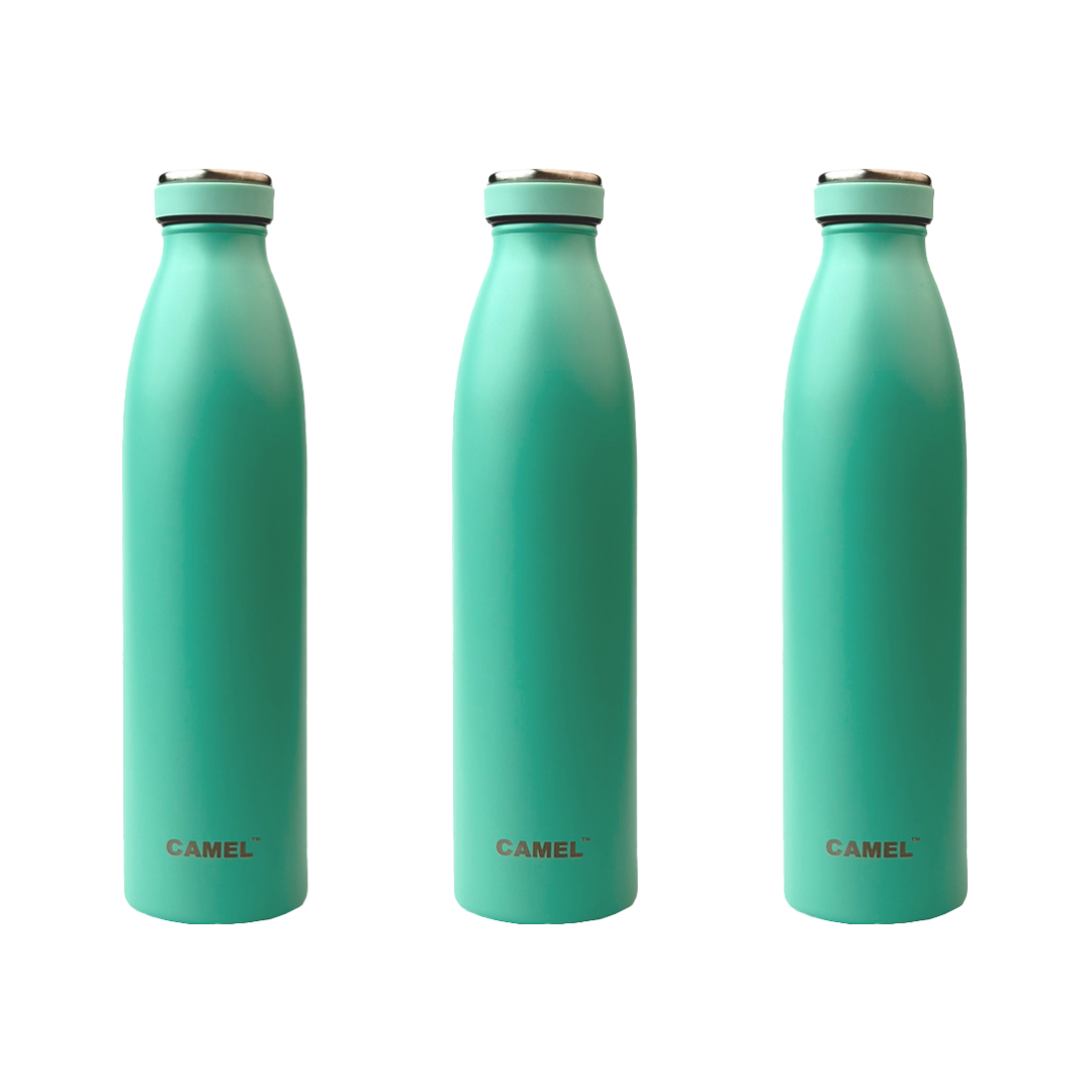 Saffron Double Wall Vacuum Flask Bottle - Hot Beverages Upto 6+ Hours (Mint)