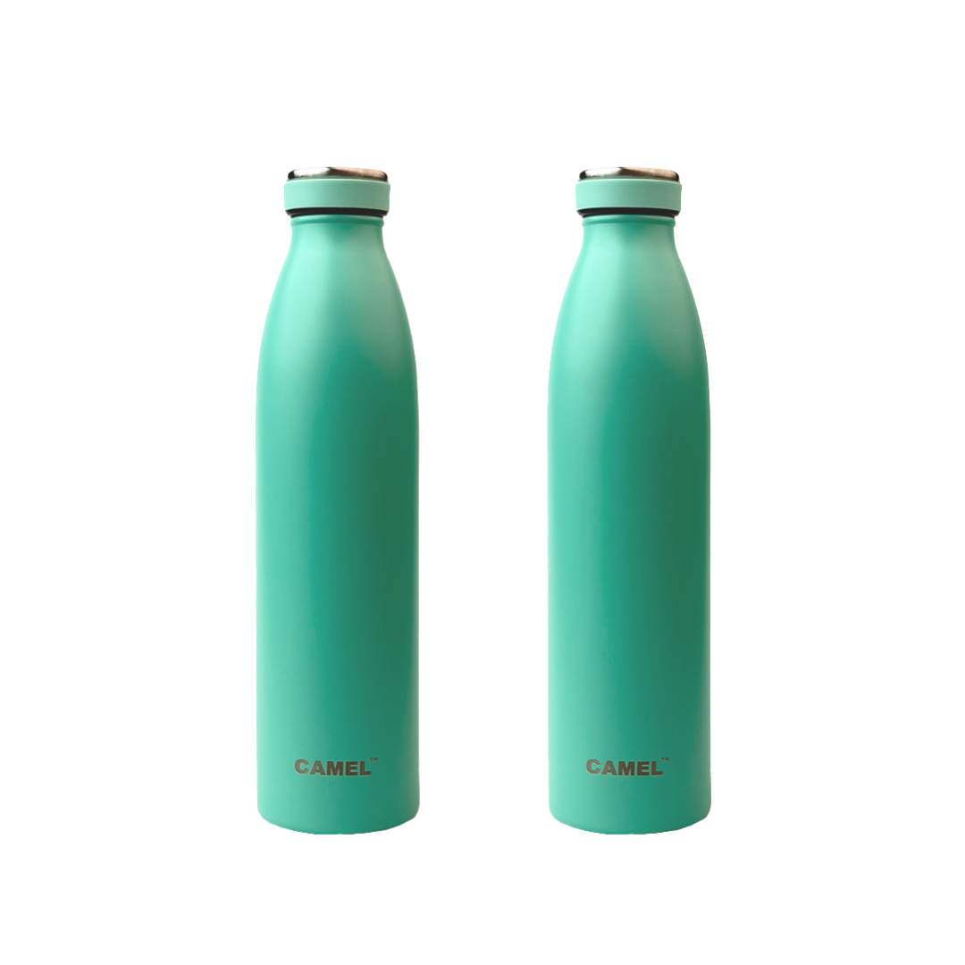 Saffron Double Wall Vacuum Flask Bottle - Hot Beverages Upto 6+ Hours (Mint)
