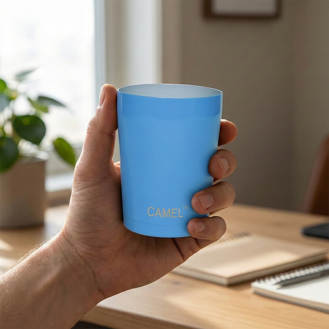 Camel Magic Double Wall Vacuum Glass with Lid - 200 ML (Set of 2)