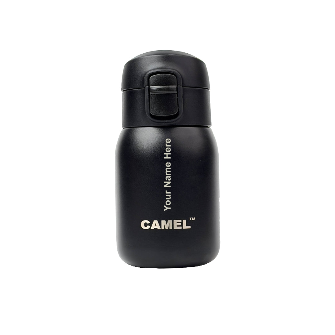 Personalised Mojo Hot & Cold 180 ML Mini Vacuum Bottle - Black