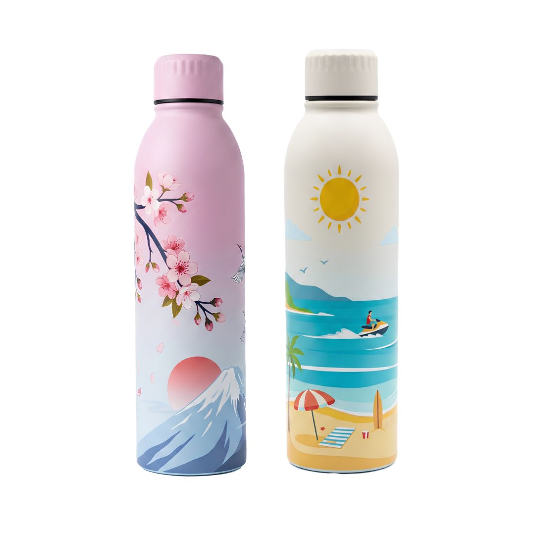 Splash UV Printed Vacuum Bottle - Set of 2