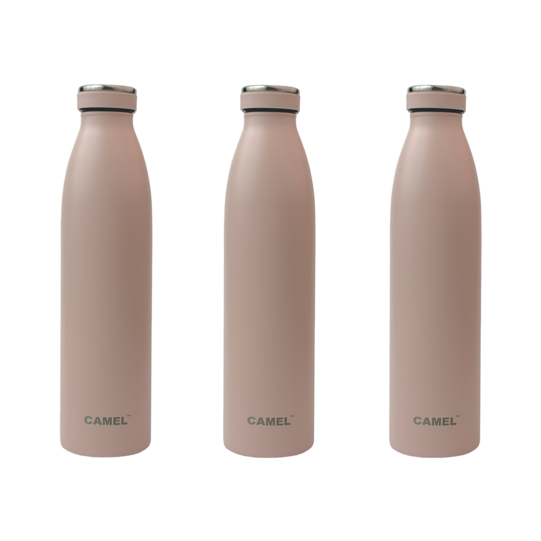 Saffron Double Wall Vacuum Flask Bottle - Hot Beverages Upto 6+ Hours (Pink)