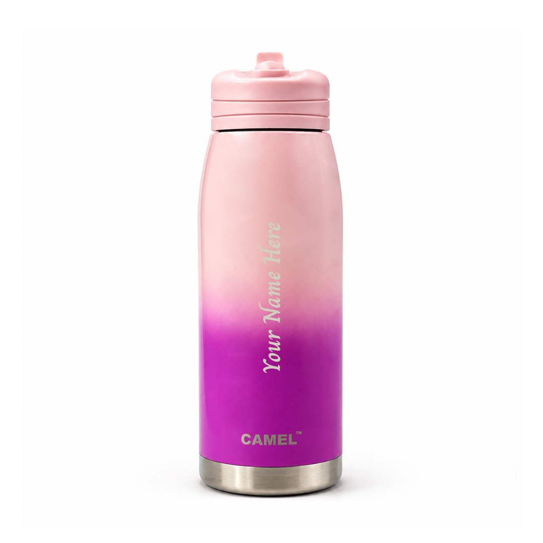 Personalised SPARK Vacuum Bottle - Pink & Purple