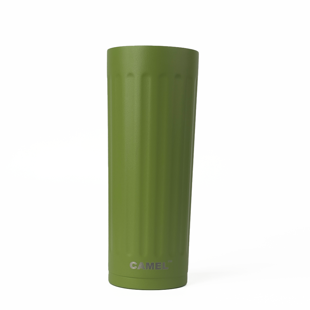 Essentia Quickflip Double Wall Vacuum Tumbler with Stylish Handle - Olive Green