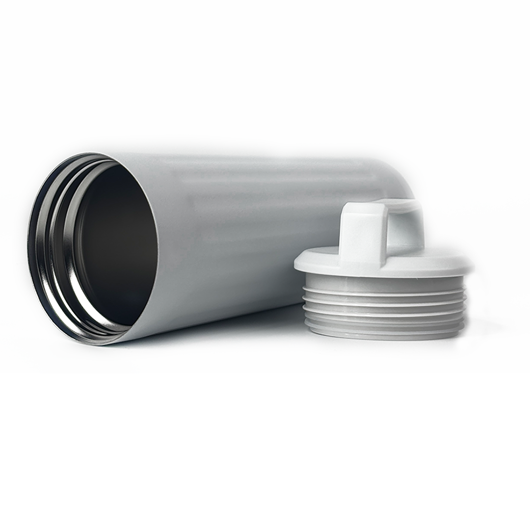 Essentia Quickflip Double Wall Vacuum Tumbler with Stylish Handle - Arctic White