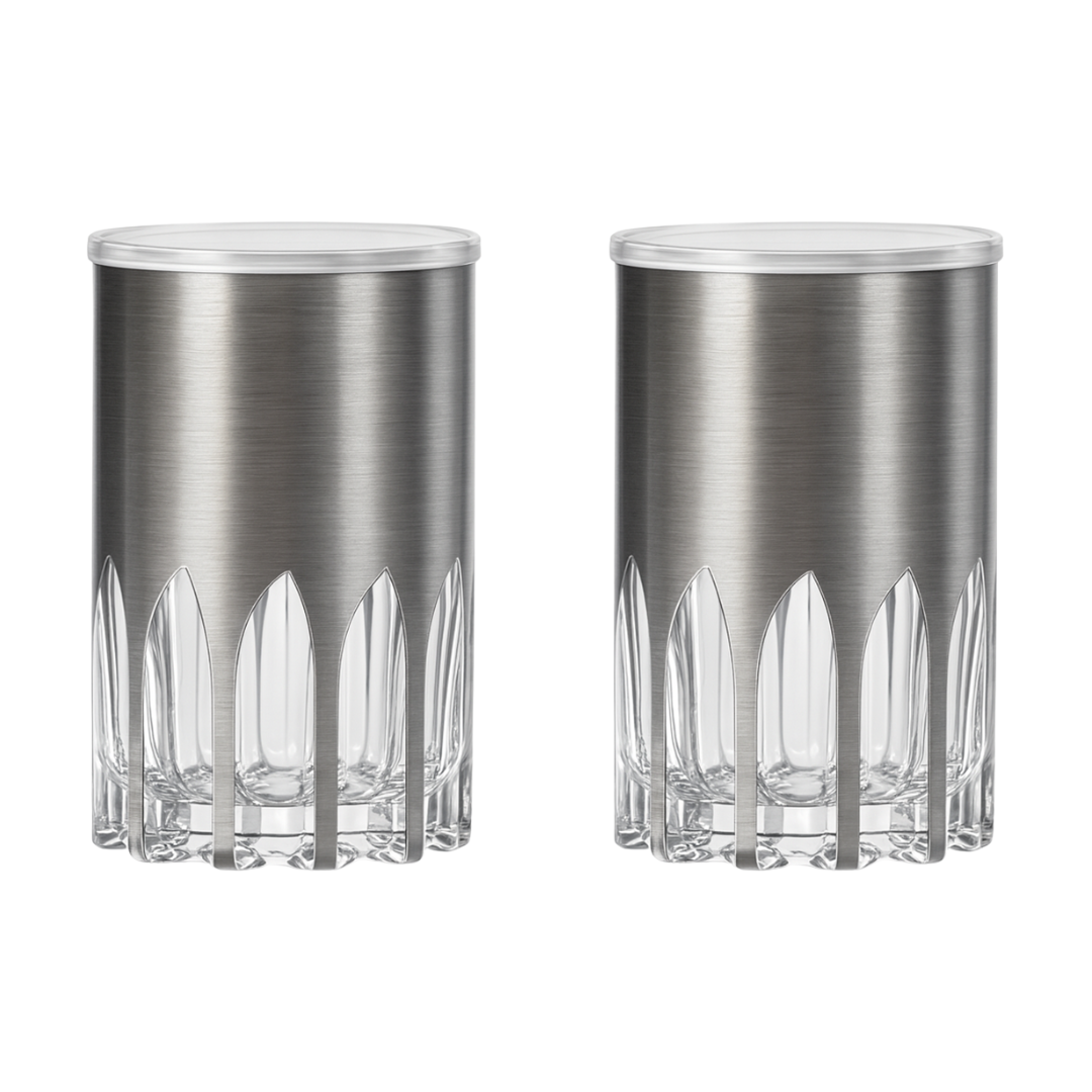 4" Diamond Canister with Airtight Lid x Eva - Set of 2