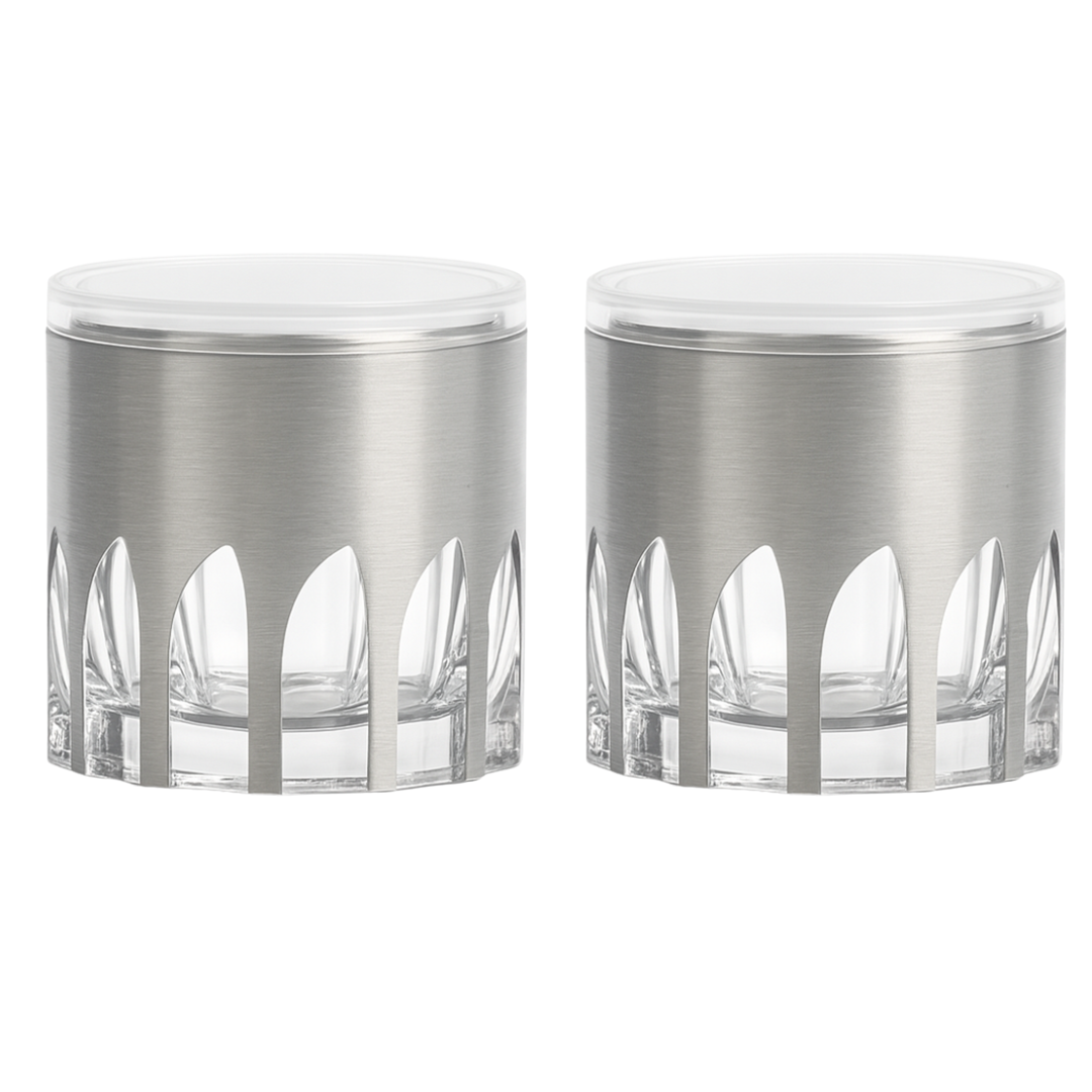 4" Diamond Canister with Airtight Lid x Eva - Set of 2