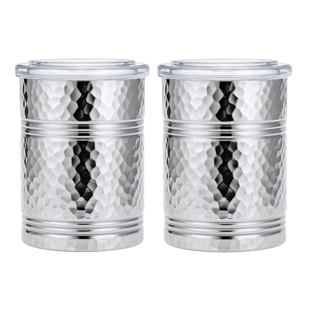 Eva X Camel Classic Multipurpose Vintage Hammered Jar with Airtight Lid - Set of 2/4/6