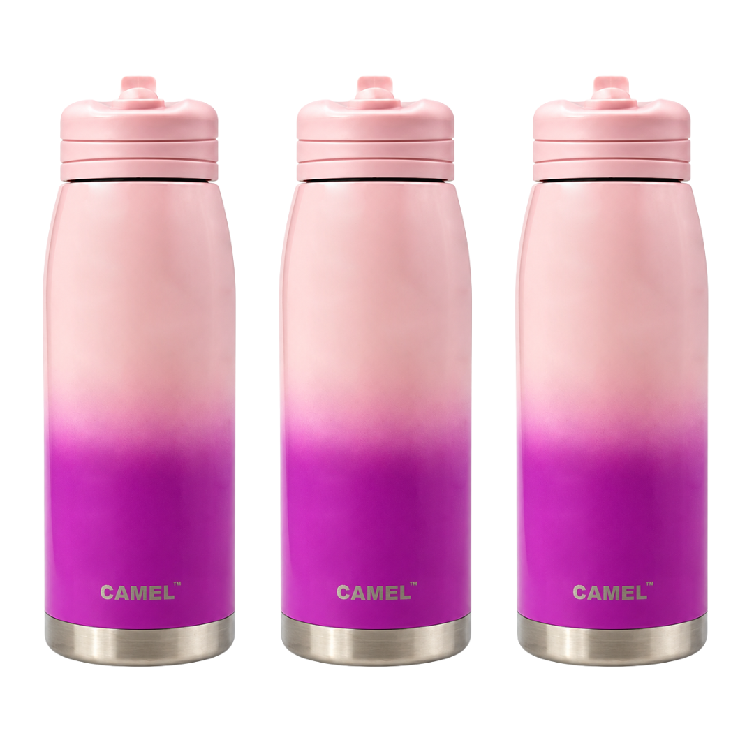 Spark Pink & Purple 1000ML Double Wall Vacuum Bottle - Hot Upto 6 Hrs & Cold Upto 12 Hrs