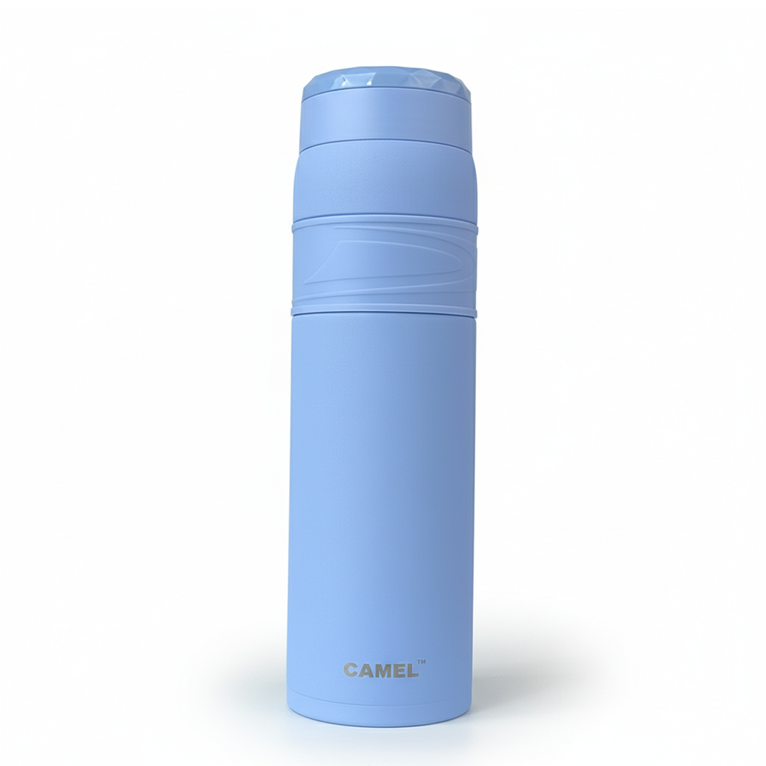 Terra Stainless Steel Vaccum Insulated Water Bottle with Rubber Grip - Sky Blue