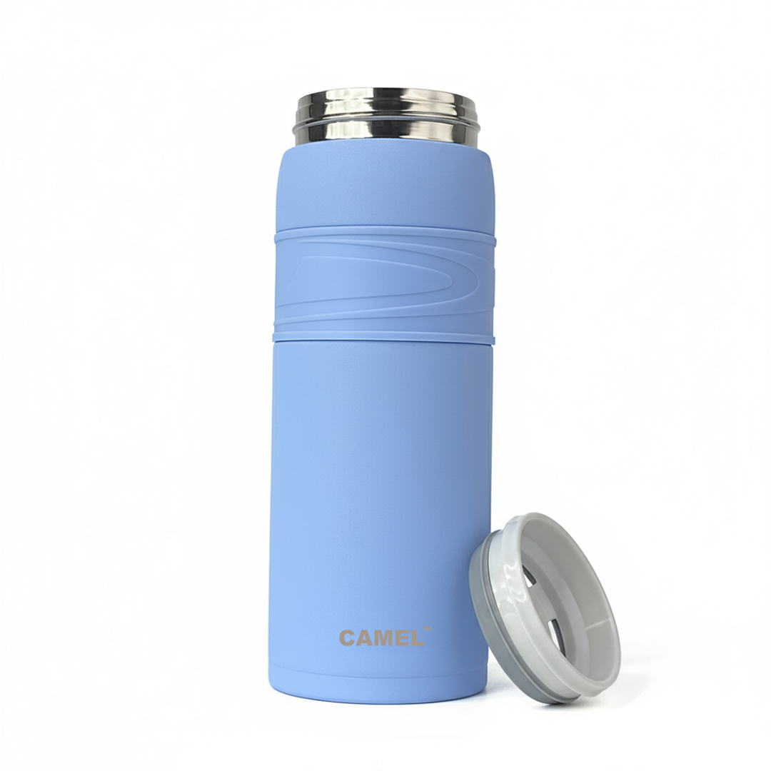 Terra Stainless Steel Vaccum Insulated Water Bottle with Rubber Grip - Sky Blue