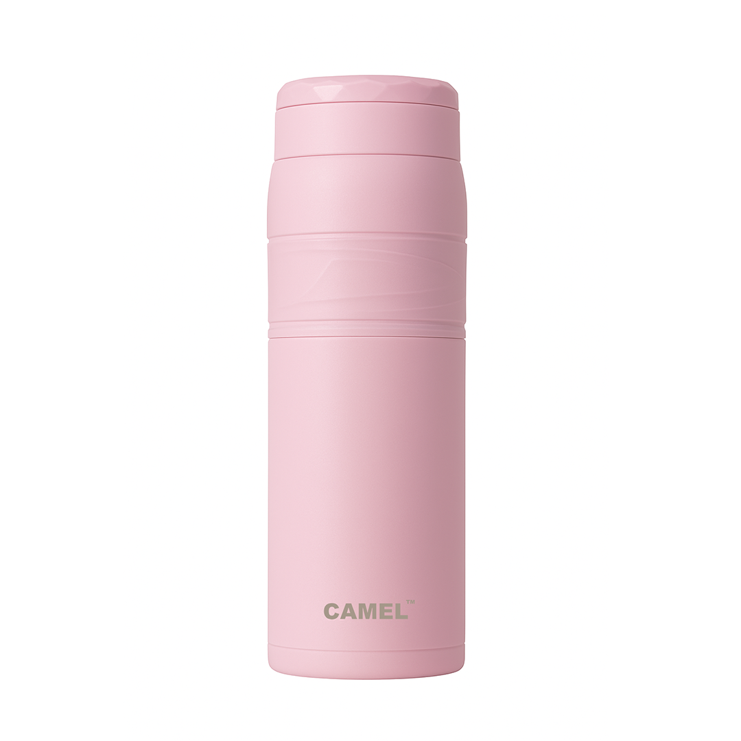 Terra Stainless Steel Vaccum Insulated Water Bottle with Rubber Grip - Blush Pink