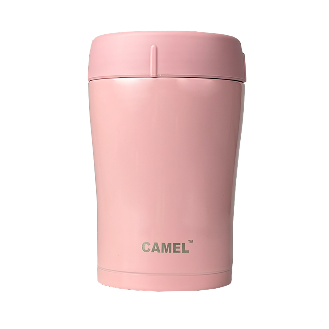 Trendy Stainless Steel Vacuum Insulated Food Jar - Light Pink