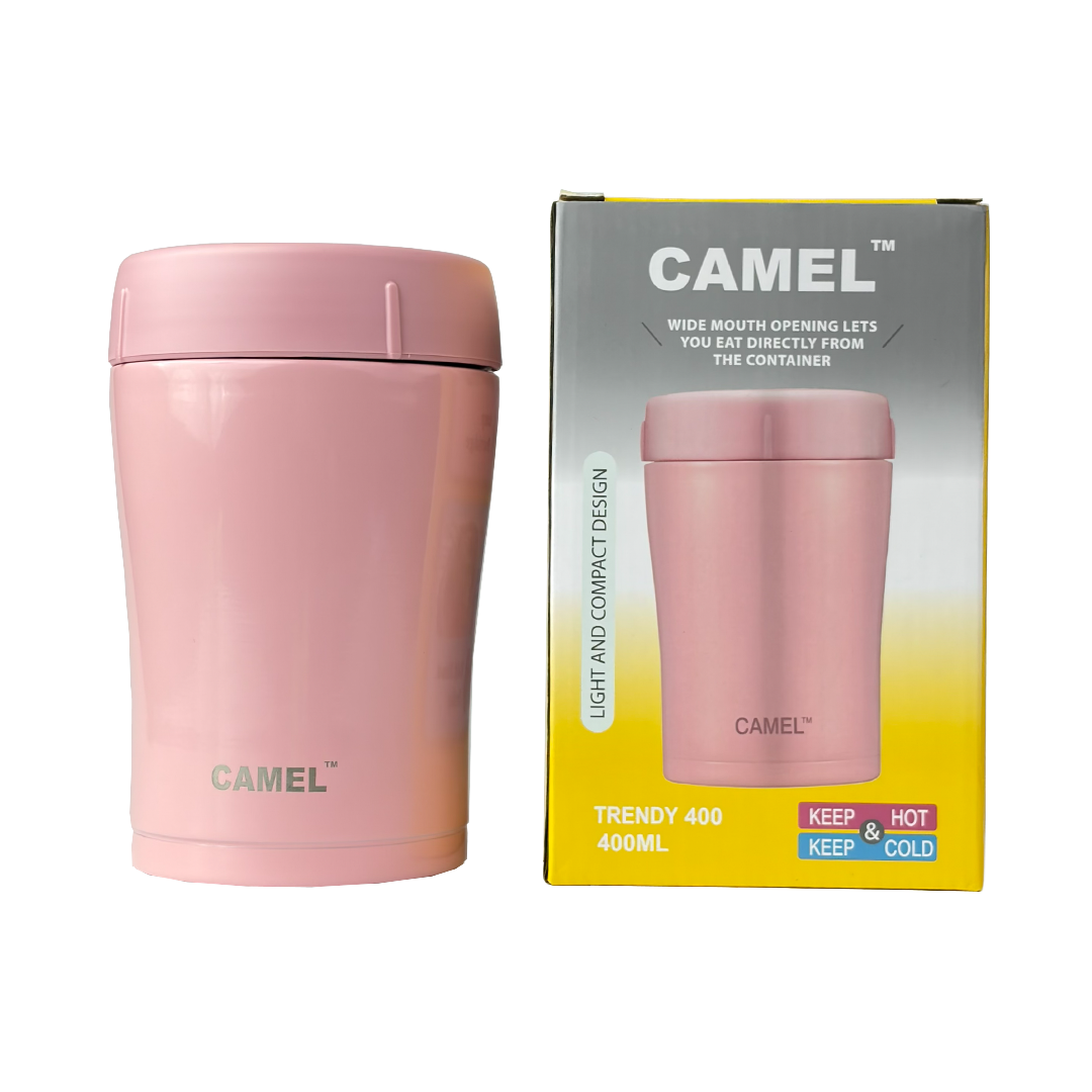 Trendy Stainless Steel Vacuum Insulated Food Jar - Light Pink