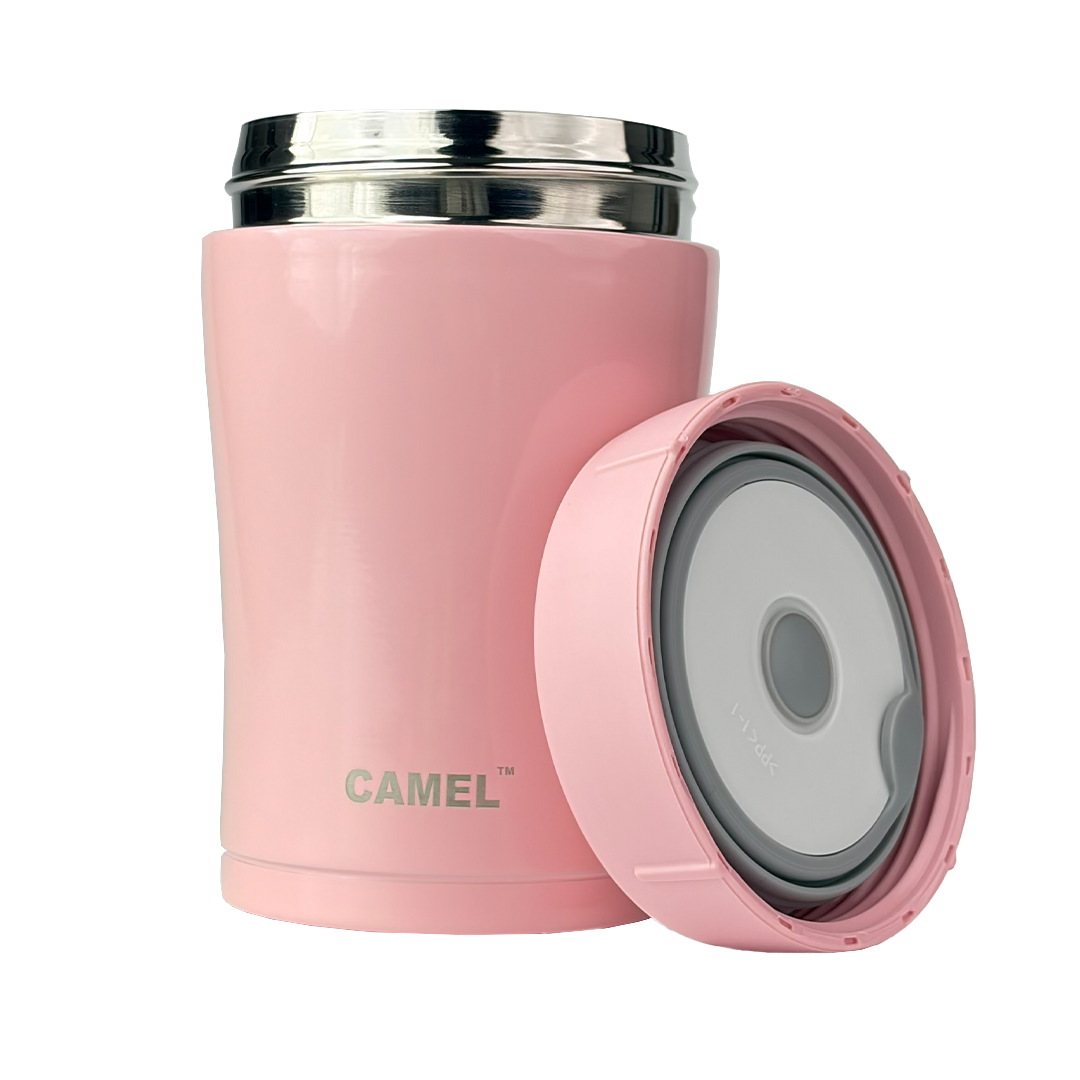 Trendy Stainless Steel Vacuum Insulated Food Jar - Light Pink