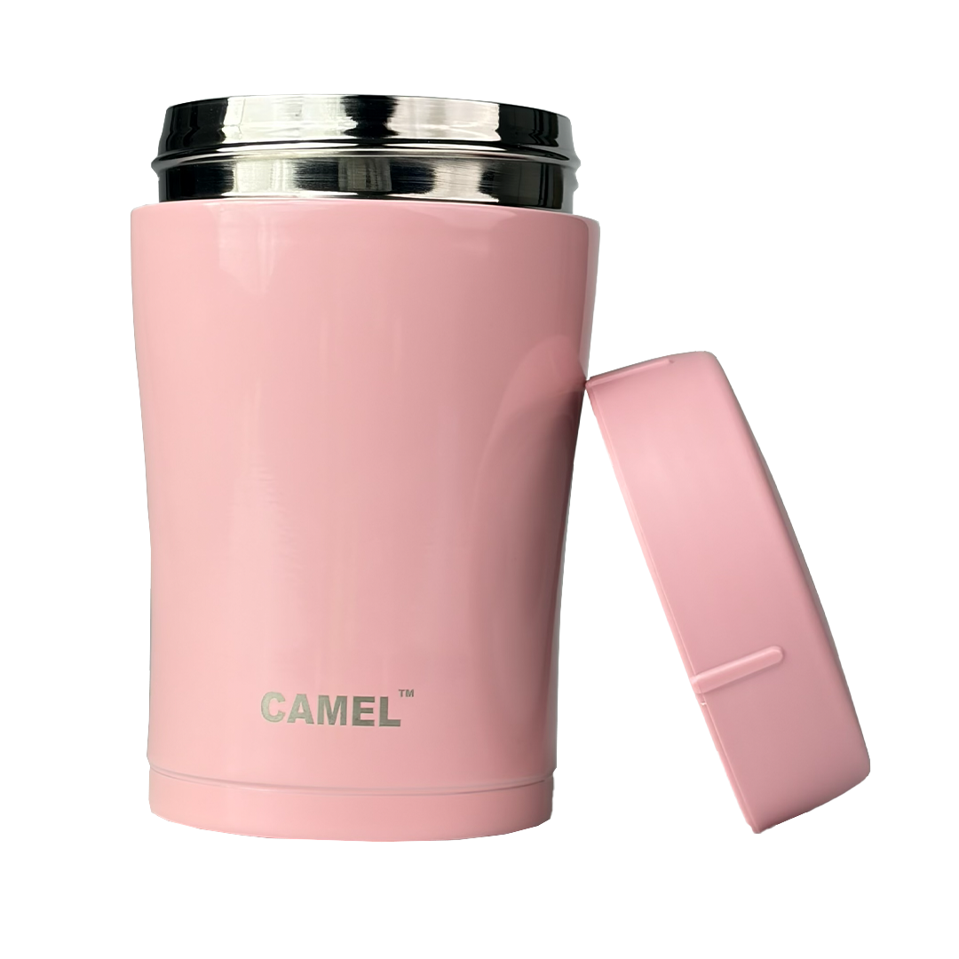 Trendy Stainless Steel Vacuum Insulated Food Jar - Light Pink