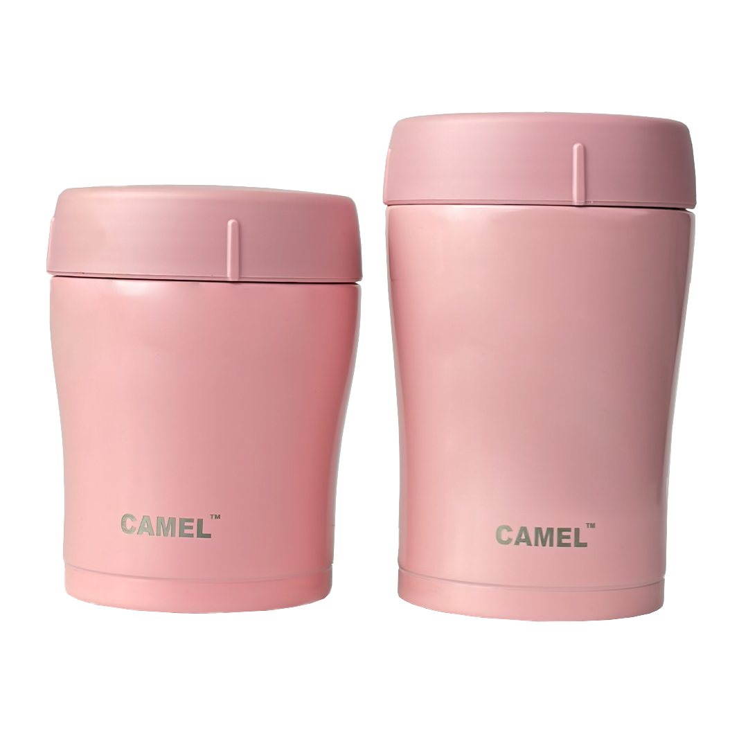 Trendy Stainless Steel Vacuum Insulated Food Jar - Light Pink