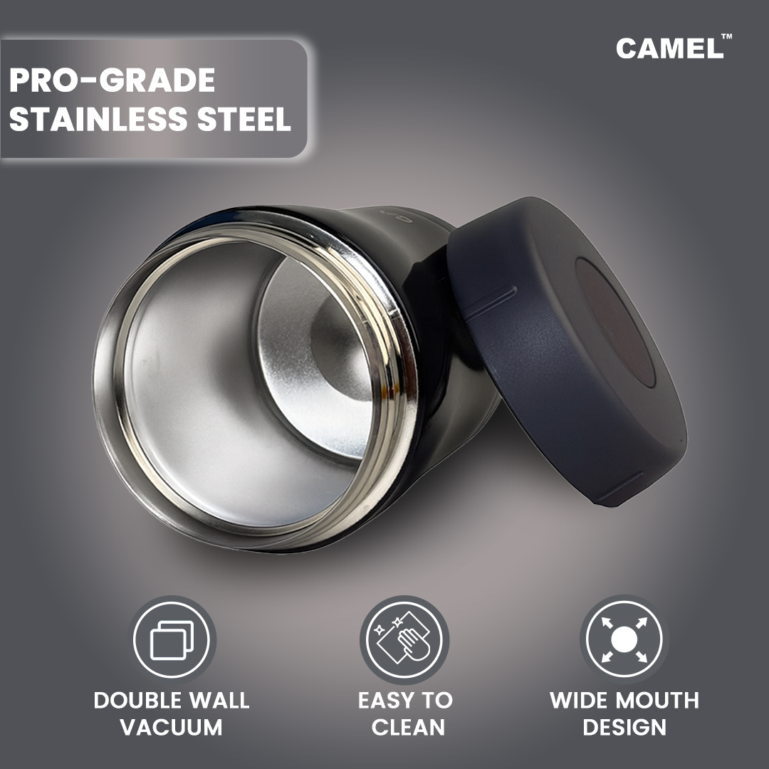 Trendy Stainless Steel Vacuum Insulated Food Jar - Set of 2