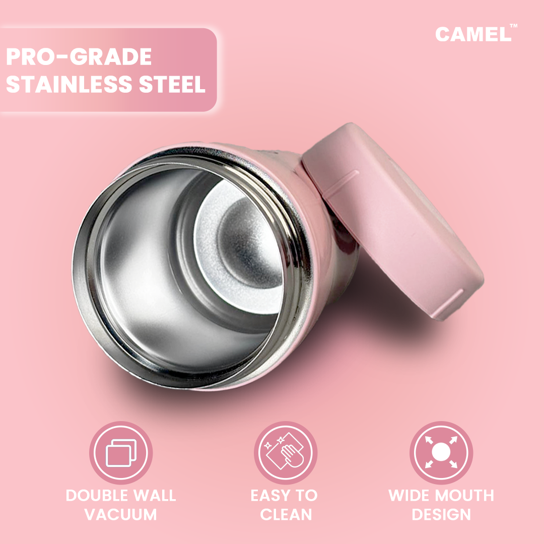 Trendy Stainless Steel Vacuum Insulated Food Jar - Set of 2