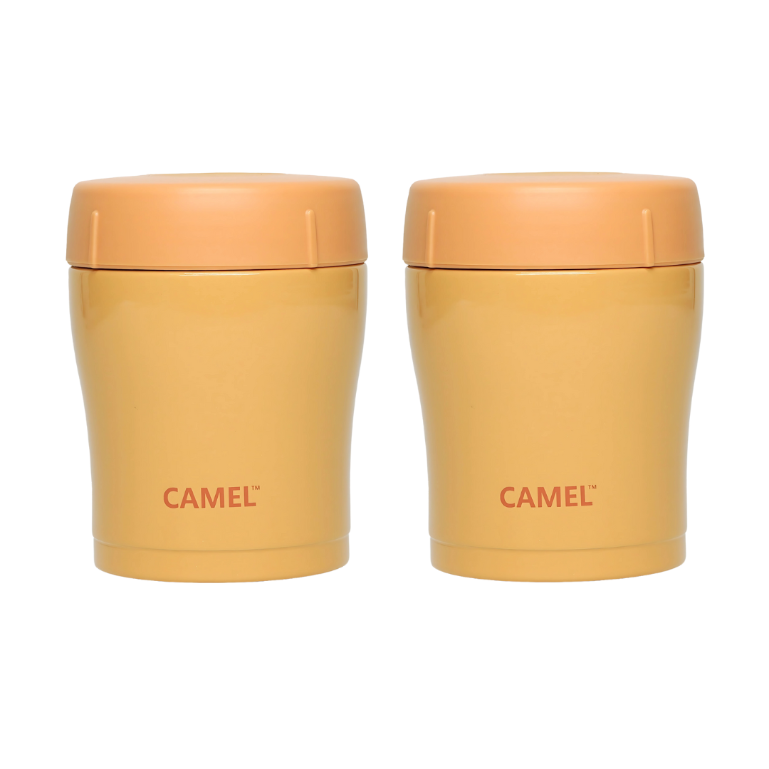 Trendy 300 ML Stainless Steel Vacuum Insulated Food Jar - Orange