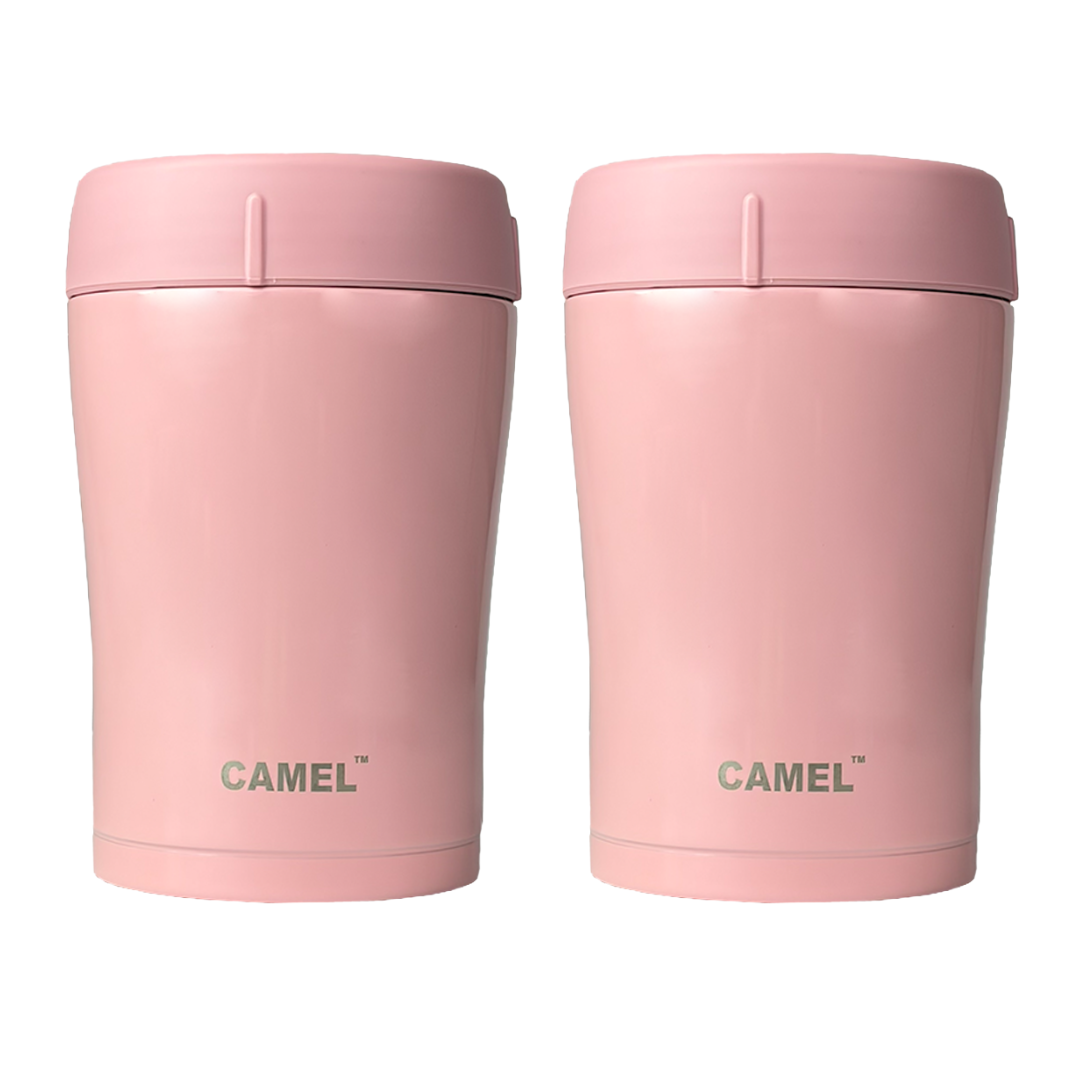 Trendy Stainless Steel Vacuum Insulated Food Jar - Light Pink