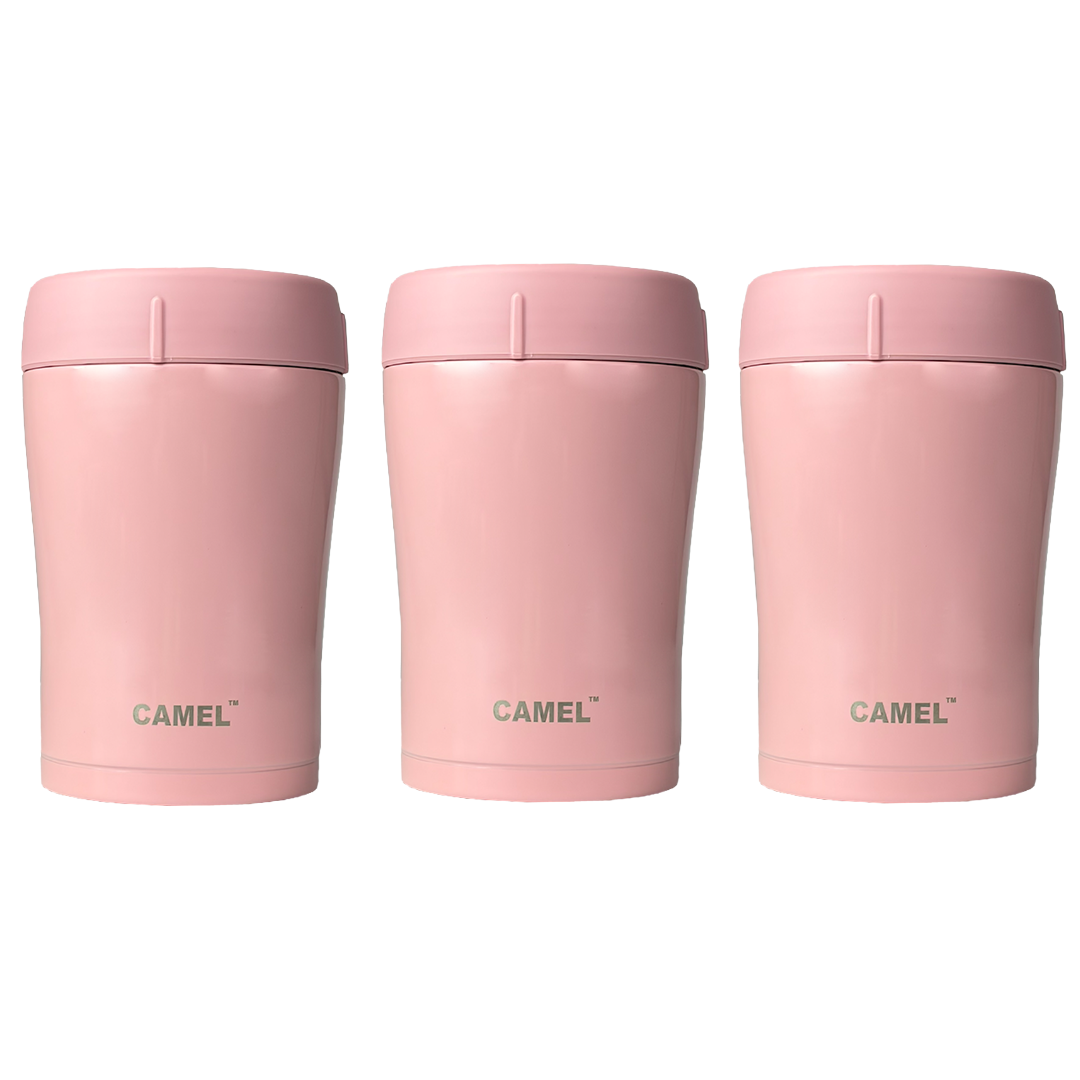 Trendy Stainless Steel Vacuum Insulated Food Jar - Light Pink