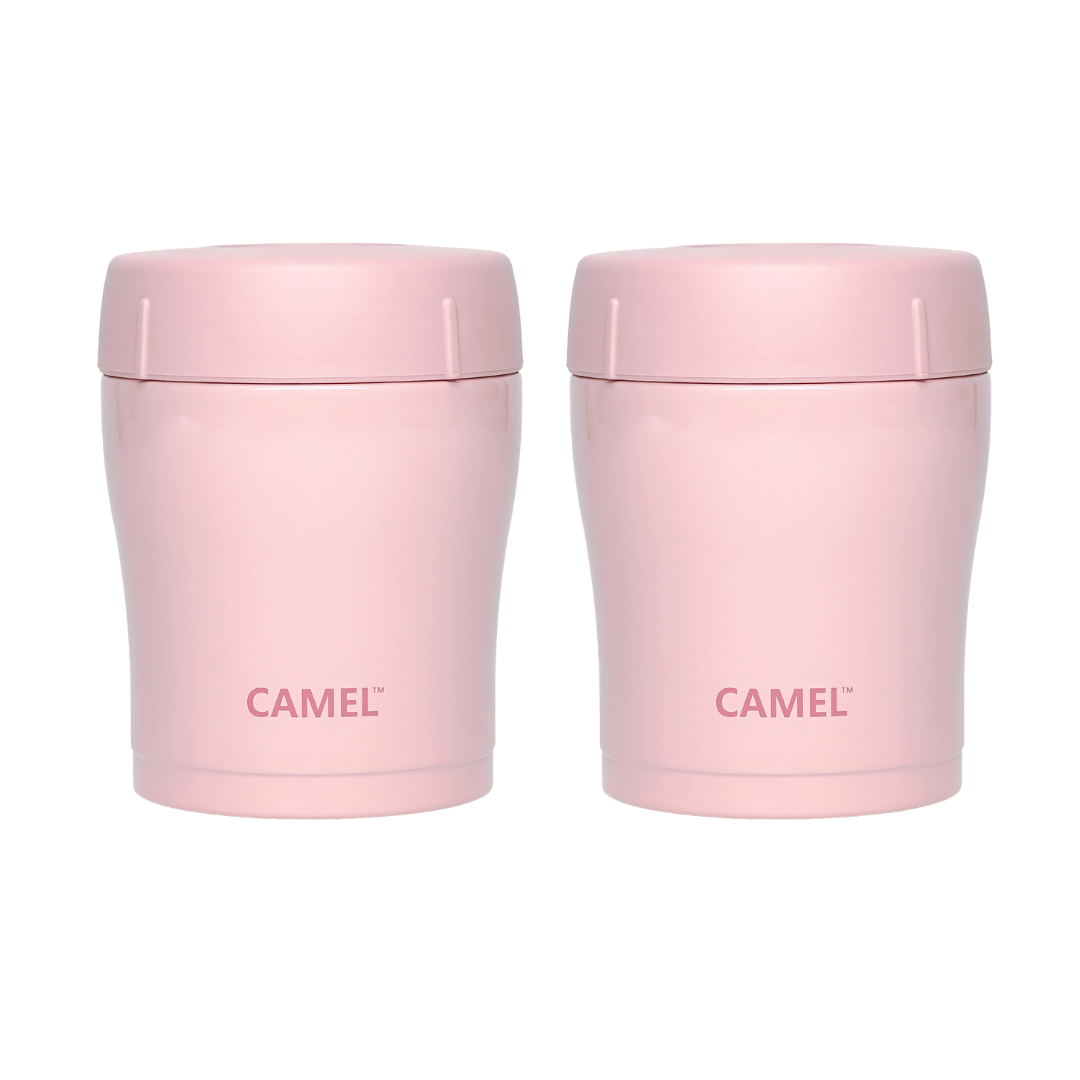 Trendy 300 ML Stainless Steel Vacuum Insulated Food Jar - Light Pink