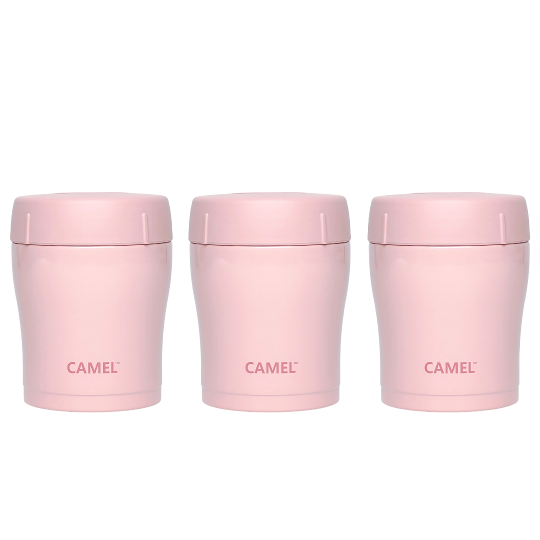 Trendy 300 ML Stainless Steel Vacuum Insulated Food Jar - Light Pink