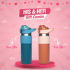 Fitsip Sporty Vacuum Bottle - 600ML (Couple Gift)