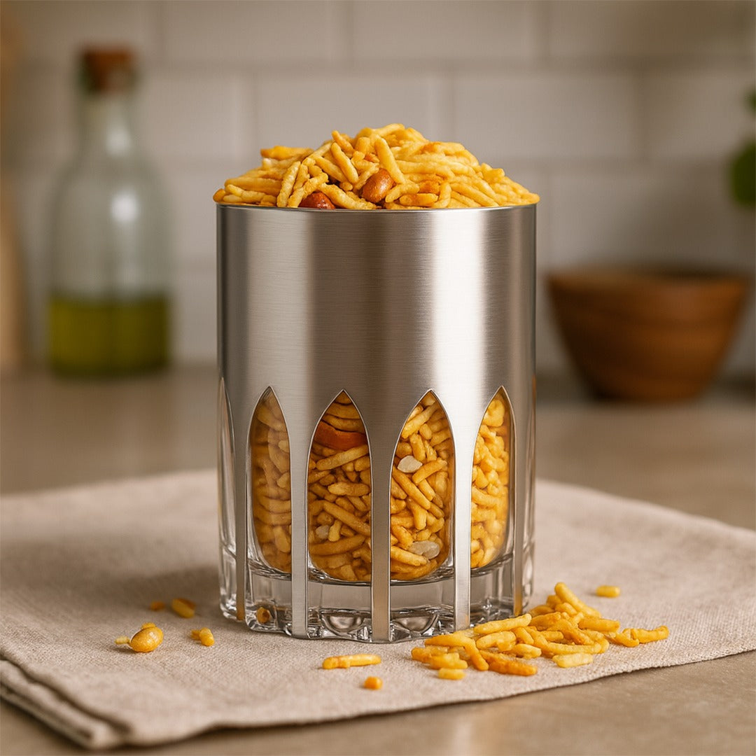 4" Diamond Canister with Airtight Lid x Eva