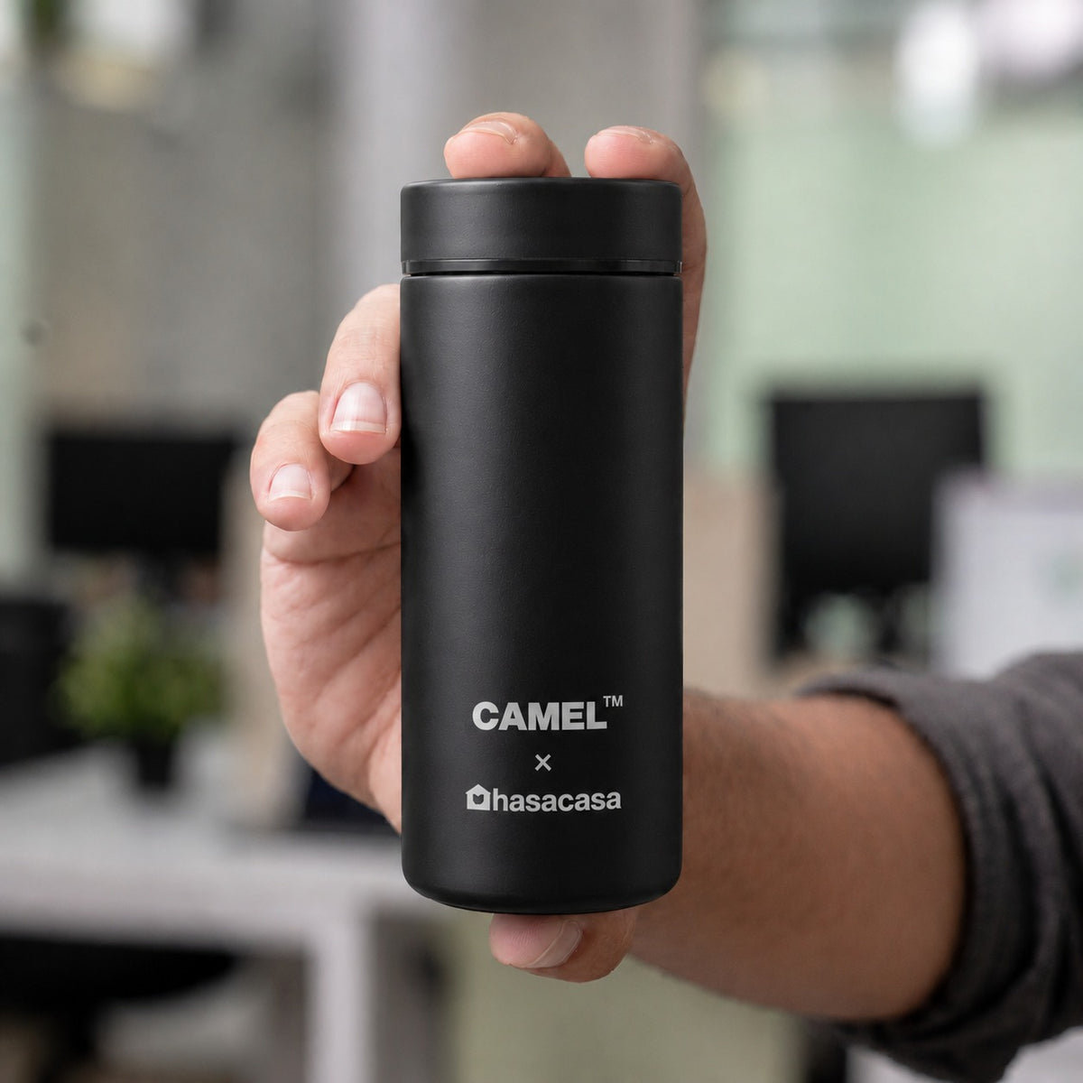 Ample Pocket Size Mini Vacuum Flask - Black
