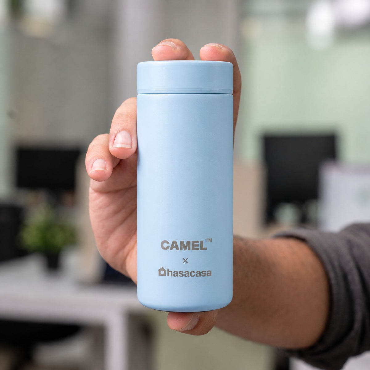 Ample Pocket Size Mini Vacuum Flask - Light Blue