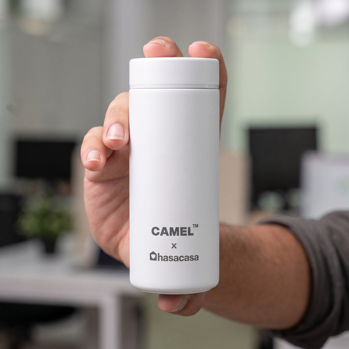 Ample Pocket Size Mini Vacuum Flask - White