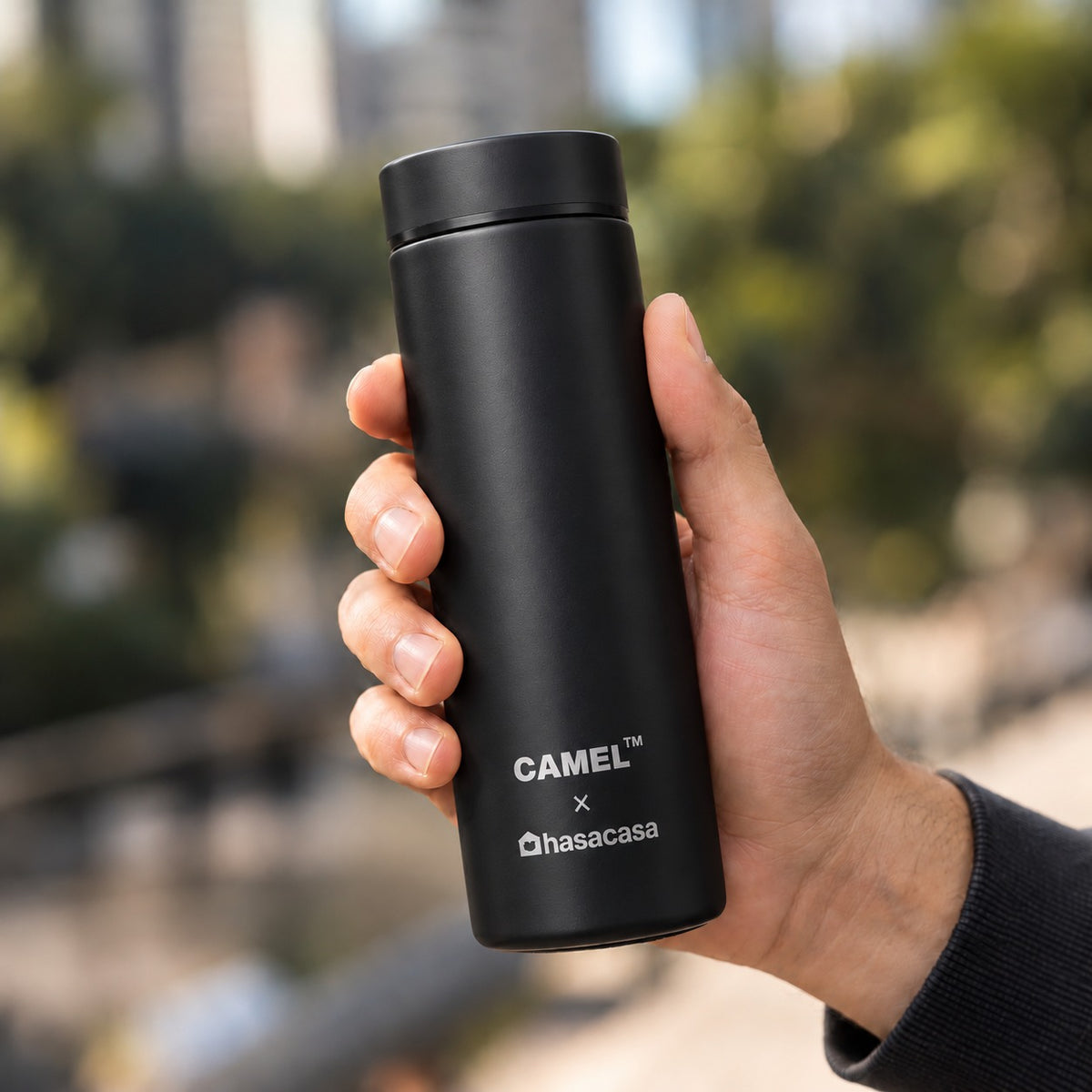 Ample Pocket Size Mini Vacuum Flask - Black