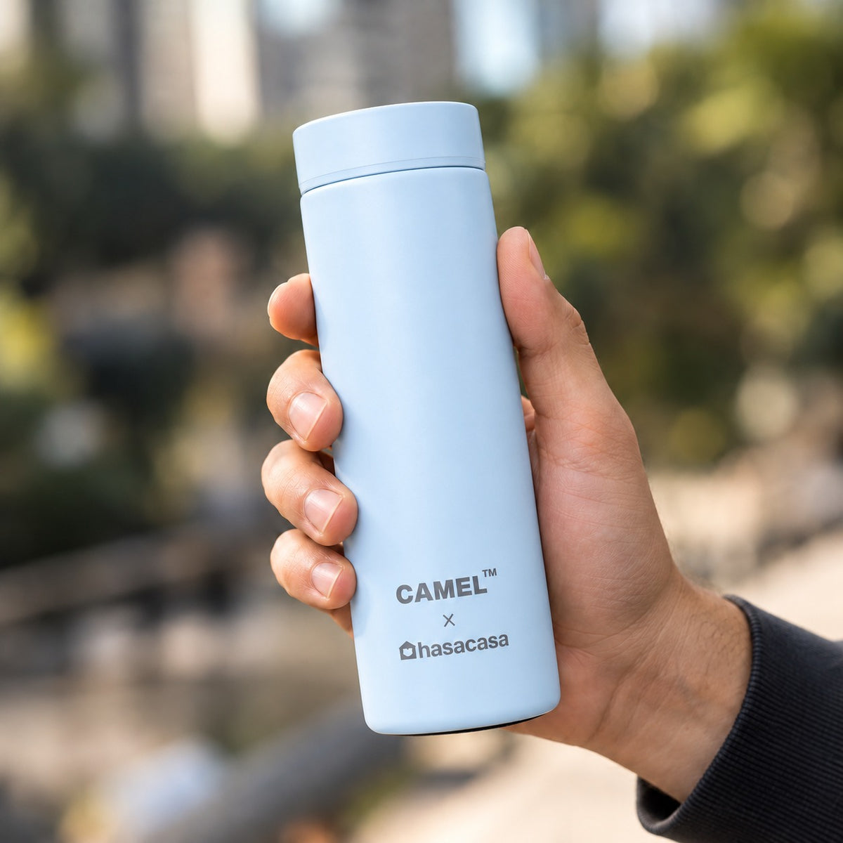 Ample Pocket Size Mini Vacuum Flask - Light Blue