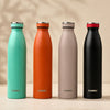 Saffron Double Wall Vacuum Flask Bottle - Hot Beverages Upto 6+ Hours - Set of 4