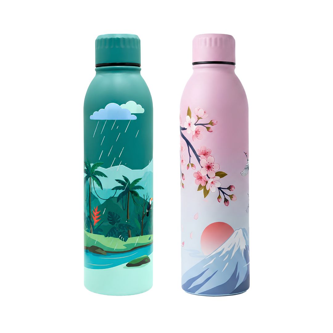 Splash UV Printed Vacuum Bottle - Set of 2