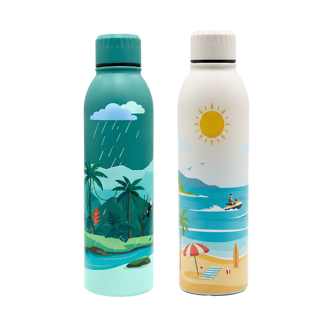Splash UV Printed Vacuum Bottle - Set of 2