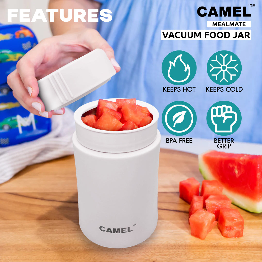 Mealmate Stainless Steel Vacuum Insulated Food Jar Set of 3 (180ml + 280ml + 450ml)