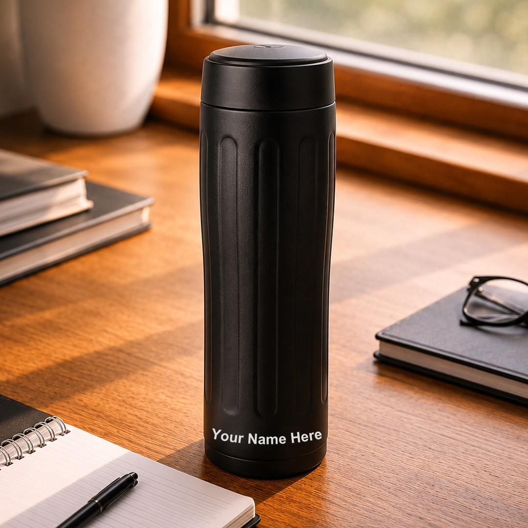 Personalised Milo Champions Trophy Vacuum Bottle | Black | 6 Hours Hot & 12 Hours Cold
