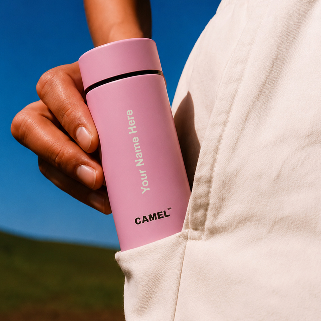 Personalised MINI 130 Vacuum Flask - World's Smallest Vacuum Flask - Candy Pink