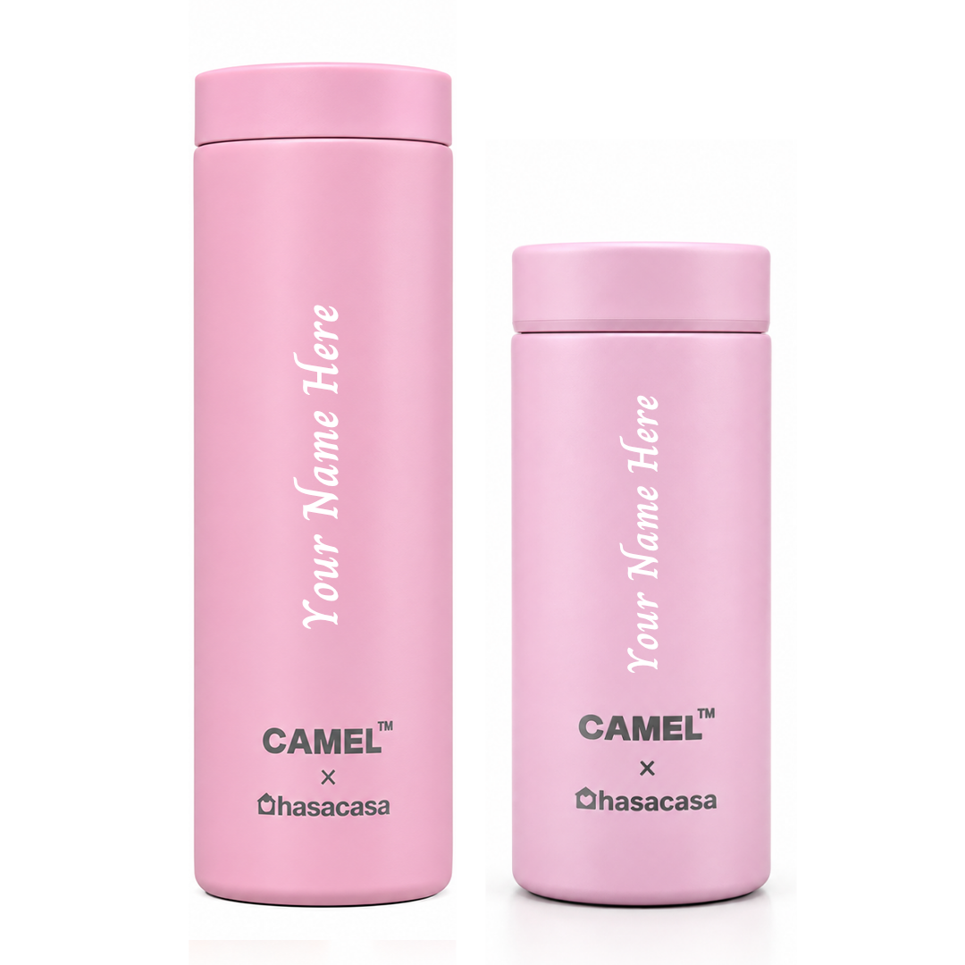 Personalised Ample Pocket Size Mini Vacuum Flask | 200ML + 300ML - Set of 2