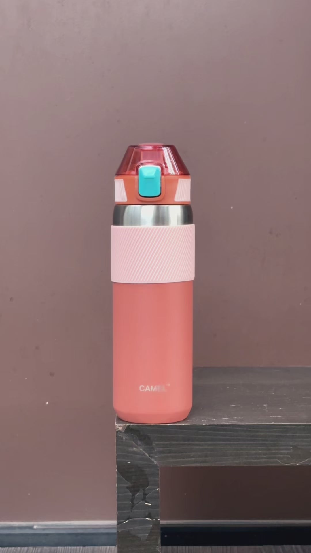 Personalised Fitsip Sporty Vacuum Bottle - 600ML - Grey Black - COD Not Applicable